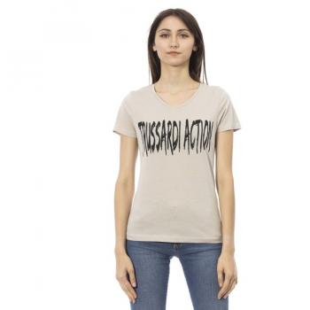 Trussardi Action Beige Cotton Tops & T-Shirt - XS