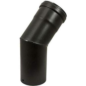 Gomito Pellet 45° Ø 8 cm Negro Opaco 1,2 mm