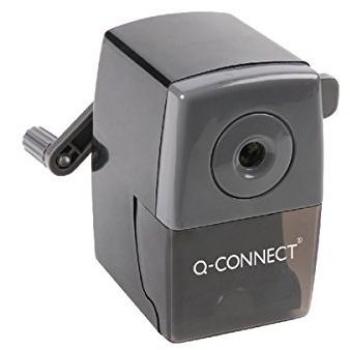 Q-Connect - Sacapuntas de mesa, color negro