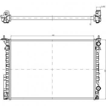 Radiador de refrigeración del motor Economy Class NRF 58242A