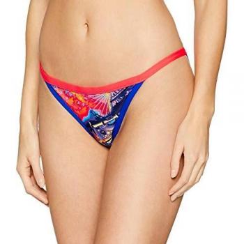 Speedo Hi Five Flash Tulip Brief AF Parte Inferior Bikini, Mujer, Navy/Chroma Blue/Neon Orchid/Psycho Red, 32
