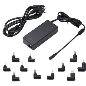 Cargador Universal Portátil Ewent 90W con 11 Conectores y Protección OTP/OVP/OCP/OLP para Laptops HP, Acer, Sony, Samsung, DELL, Lenovo y ASUS