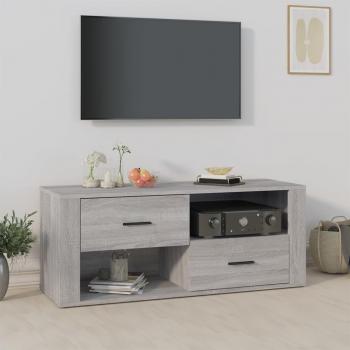 Mueble de TV madera contrachapada 100x35x40 cm gris Sonoma