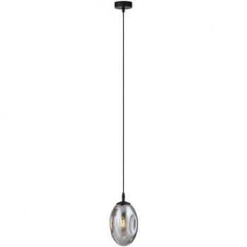 Lámpara de Suspensión Astral EPIKASA, Acero con recubrimiento de polvo y Vidrio, Color Negro y Gris, Dimensiones 12x100x10 cm
