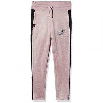 NIKE G NSW Icon Pant Track FLC Pantalones, Niñas, Plum Chalk/Black/Reflect Black, L