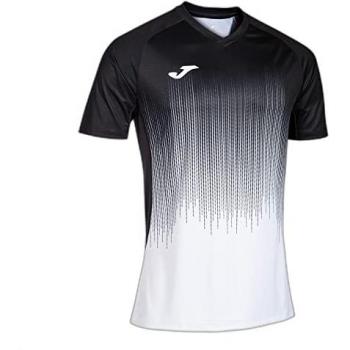 Camiseta manga corta Joma Tiger IV hombre blanco negro