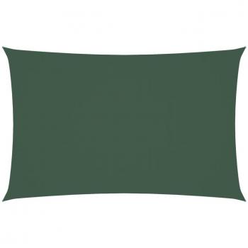Toldo de Vela Rectangular Tela Oxford Verde Oscuro 2x5 m