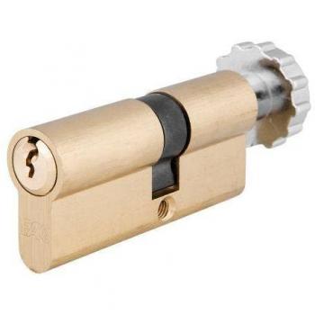 CILINDRO AMAESTRADO GAS CLM 40X30 LATON - Cilindro de llave dentada con pomo y leva 15 mm, material latón, dimensiones 40x30 mm