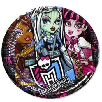Atosa Atosa-17125-pack 5 platos 20.5 cms monster high, multicolor