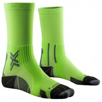 Calcetines X-Socks Run Perform Crew Verde, Unisex adulto, Talla 42-44, color Fluo Green/Opal Black