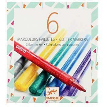 6 marcadores brillo Djeco
