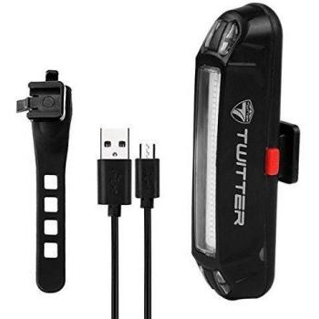 SUNASQ Super Bright Recargable luz bicicleta trasera USB bicicleta LED trasera luz