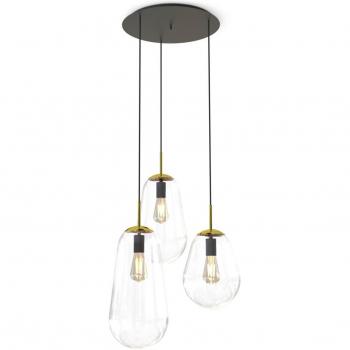 Lámpara Colgante Pear, Latón, 3 Luces