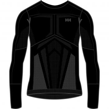 Helly Hansen HH LIFA MERINO SEAMLESS CREW - Camiseta, Hombre, Negro -
