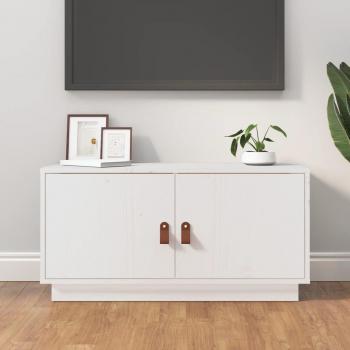 vidaXL Mueble de TV de madera maciza de pino 80x34x40 cm