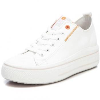 Zapatilla de mujer Refresh 172366 beige con cordón, puntera de goma, cierre de cordón, color blanco, talla 35