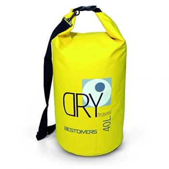 Best Divers Bolsa Estanca Travel 40L - Saco estanco, capacidad de 40 litros, color amarillo, dimensiones de 30 x 70 cm