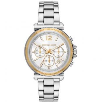 Reloj Michael Kors Chronograph MAREN MK7495, Damenuhr de Acero Inoxidable, 40 mm, Color Plata, Analógico