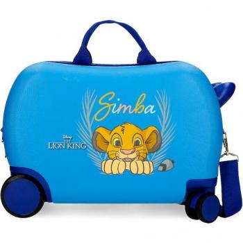 Maleta infantil Disney Simba Camuflaged 2 ruedas multidireccionales ABS rígida azul 24L