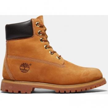 Timberland Premium 6-Inch Lace Up Waterproof Boot for Women in Yellow, Size: 7.5