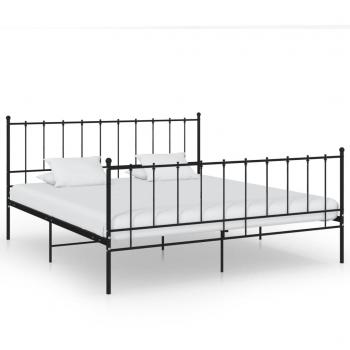 Estructura de cama de metal negro 200x200 cm Vidaxl