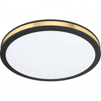 Plafón LED Pescaito Oro/Negro 10W, Luz Neutra, Diseño Decorativo, Diámetro 38 cm