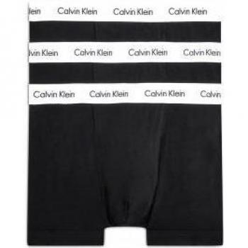 Calvin Klein Men's Cotton Stretch 3-Pack Trunks - Black - XL