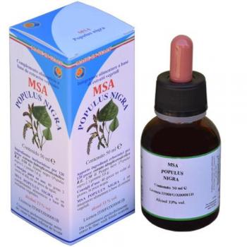 Herboplanet MSA Populus Nigra Gemas 50ml - Extracto de gemas de álamo negro, 100% natural, formulación líquida, frasco de 50 ml
