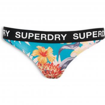 Braguita de Bikini Classics Multicolor y Top Bikini Logo Triangle Azul Naranja Blanco para Mujer de Superdry