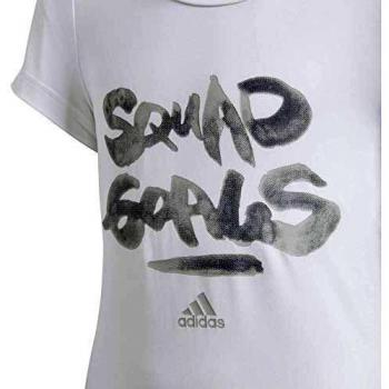 adidas Yg TR Sq Camiseta, Niñas, Blanco, 170