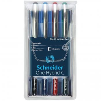 One Hybrid C 0.5mm Rollerball Pen Set - Assorted Colors (4 Pieces)