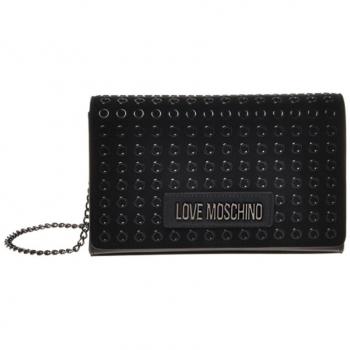 Love Moschino Black Rivet Shoulder Bag, Cross Body Bags, female, Black, Size: ONE SIZE