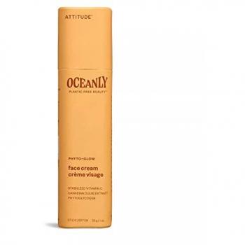 Attitude Oceanly PHYTO-GLOW Solid Face Cream, Illuminating cream with vitamin C, 30 g, EWG Verified, Plastic-free, Plant and Mineral-Based Ingredients, Vegan Skin Care Products, Unscented