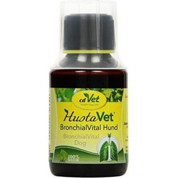 HustaVet BronchialVital 100 ml - Suplemento líquido para apoyo de vías respiratorias e inmunidad en perros y gatos