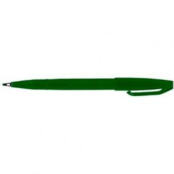 Bolígrafo de fibra Pentel Sign Pen S520, punta 0.8mm, color verde