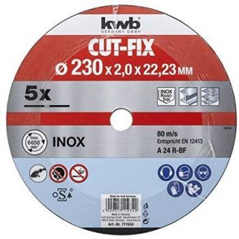 KWB 49711934 Pack de 5 Discos extrafinos Cut-Fix, Set de 6 Piezas