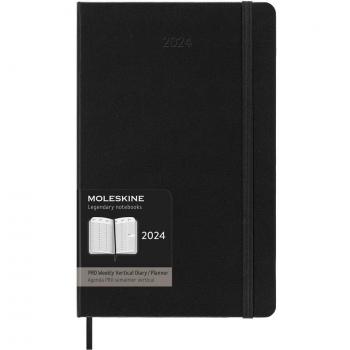 Agenda 12M Professional Vertical Weekly Large Black 2024
