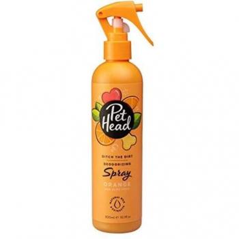 Pet Head Spray Desodorante para Perros, Elimina los olores de Suciedad neutralizantes para Perros malolientes, Elimina los olores de Color Naranja