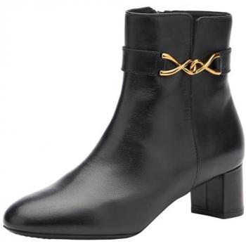 Geox D Pheby 50 Women's Black Leather Ankle Boots