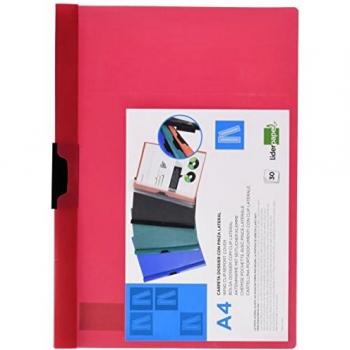 Dossier Pinza Lateral 35360 Din A4 Polipropileno Roja 25 Hojas Pinza Deslizante