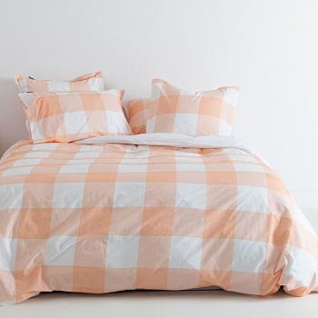 Happyfriday- Gingham Funda nórdica Melocotón