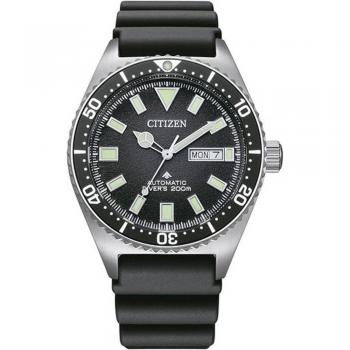 Reloj de buceo automático Citizen Promaster Marine Negro NY0120-01EE con correa de silicona y resistencia al agua hasta 200 metros