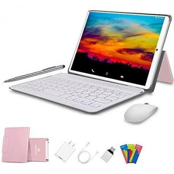 Tablet 10 Pulgadas 4G FHD 64GB de ROM 4GB de RAM Android 10.0 Certificado por Google GMS Tablet PC Baratas Quad Core Tableta Batería 8000mAh Dual SIM 8MP Cámara WiFi,Bluetooth,GPS,OTG