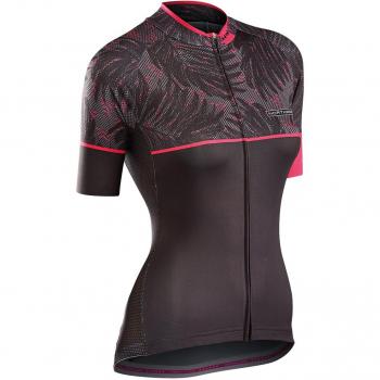 NORTHWAVE Jersey de manga corta ciclismo mujer VERVE 3 negro/rosa fluorescente