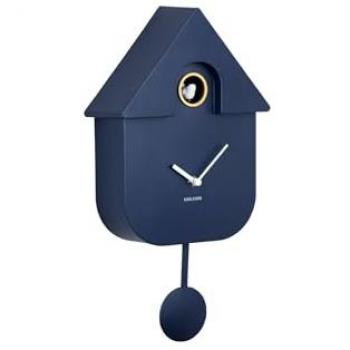 Reloj de pared moderno Karlsson Cuckoo ABS - Reloj de cuco moderno con diseño contemporáneo, fabricado en ABS, incluye mecanismo de cuco, visualización clara de la hora y estilo minimalista