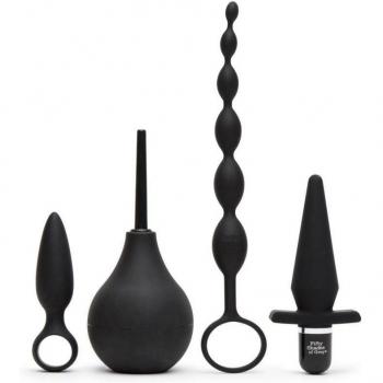 Fifty Shades of Grey Take It Slow Gift Set (4 Piece) - Black