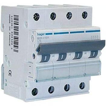 HAGER MUN432A Interruptor automático 4P 32A curva-C 6kA