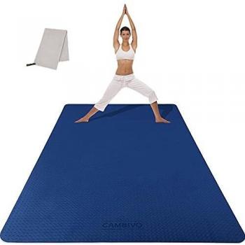 CAMBIVO Esterilla Deporte Grande, Esterilla Yoga 122cm Ancho, Colchoneta Gimnasia, Esterilla Fitness, Yoga Mat para Ejercicio en Casa, Gimnasio, Pilates, Gym