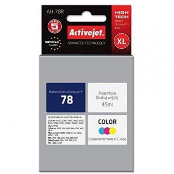 Cartucho de Tinta Compatible Activejet AH-78R - Cian, Magenta y Amarillo - 45 ml - Premium