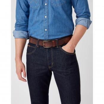Wrangler Structured Brown Belt for Men 90 cm